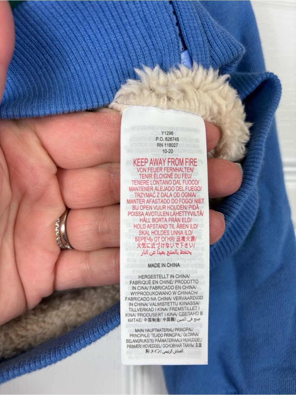 NWT Baby Boden house appliqué Sherpa hoodie jacket sz 6-12 months - Picture 4 of 7